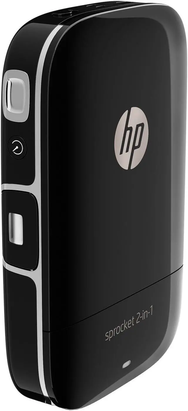 Alt view image 3 of 7 - HP Sprocket 2-in-1 Smartphone Photo Printer and Camera - Black (2FB97A)