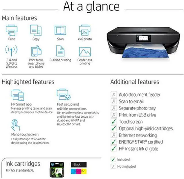 Alt view image 8 of 8 - HP Envy Photo 5055 Wireless All-In-One Color Inkjet Printer