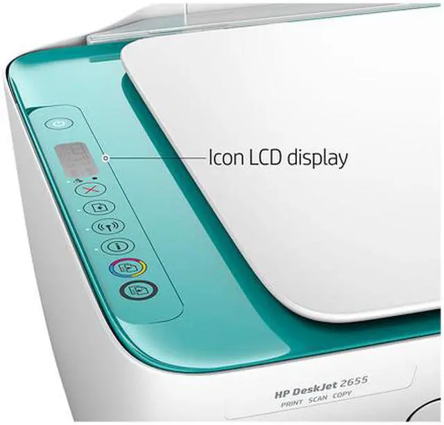 Alt view image 4 of 7 - HP DeskJet 2655 (V1N03A) Wireless All-In-One Color Inkjet Printer - Teal