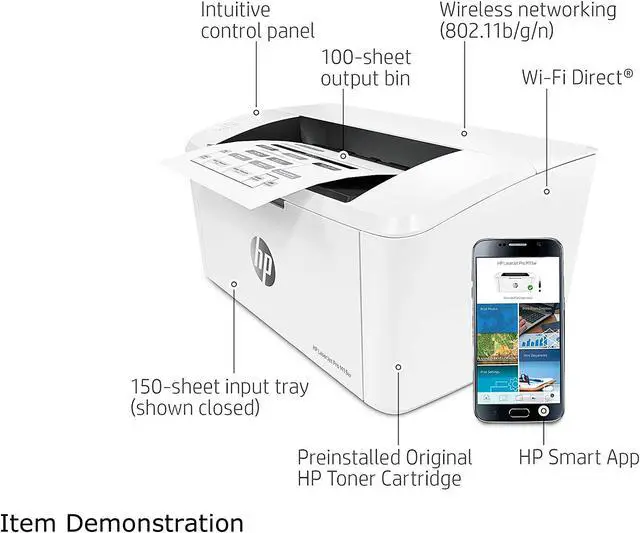 Alt view image 10 of 14 - HP LaserJet Pro M15w Compact Wireless Laser Printer (W2G51A)