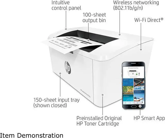Alt view image 11 of 14 - HP LaserJet Pro M15w Compact Wireless Laser Printer (W2G51A)