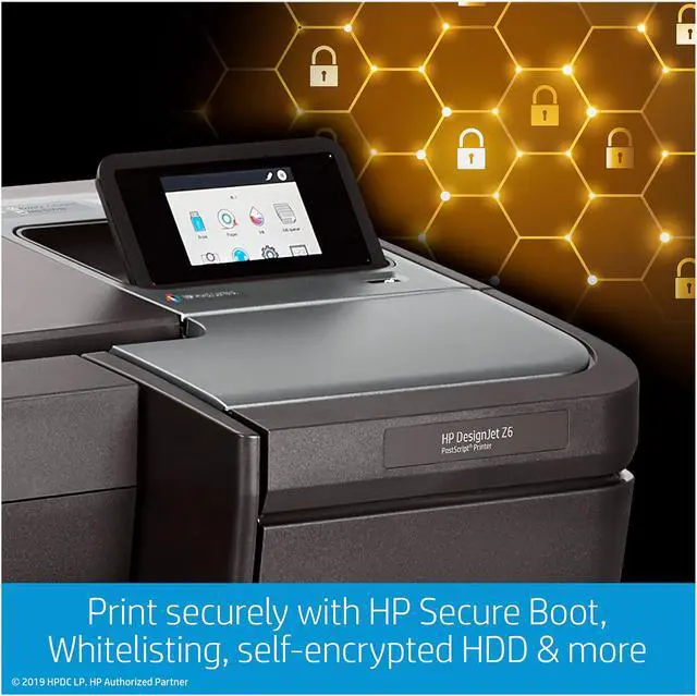 Alt view image 5 of 5 - HP Designjet Z6 24 Inch 2400 x 1200 dpi Color Print Quality Ethernet (RJ-45) / USB Thermal Inkjet Large Format Color PostScript Printer