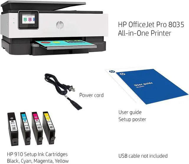 Alt view image 4 of 7 - HP OfficeJet Pro 8035 Wireless All-In-One Color Inkjet Printer - Basalt - Includes 8 months of Instant Ink