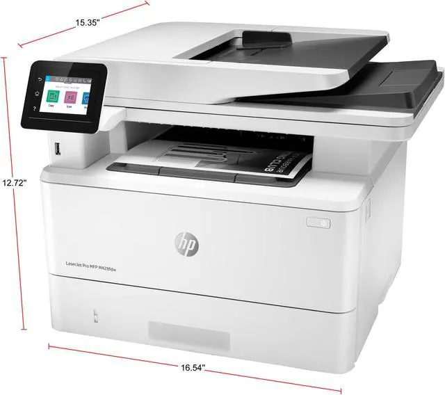 Alt view image 3 of 7 - HP LaserJet Pro M428fdw (W1A30A) Auto Duplex Wireless/USB Monochrome All-in-One MFP Laser Printer