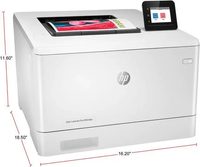 Alt view image 3 of 6 - HP LaserJet Pro M454dw Auto Duplex Wireless Color Laser Printer