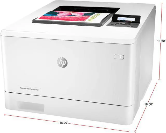 Alt view image 3 of 7 - HP LaserJet Pro M454dn Auto Duplex Color Laser Printer