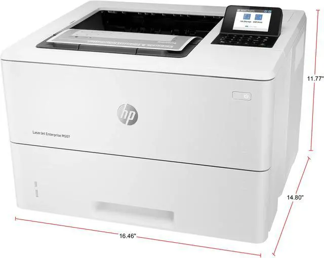 Alt view image 2 of 7 - HP LaserJet Enterprise M507dn Monochrome USB Laser Printer