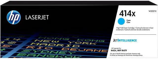 Main image of HP 414X High Yield LaserJet Toner Cartridge - Cyan