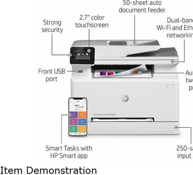 Alt view image 2 of 7 - HP LaserJet M283fdw MFP Color Multifunction Laser Printer, 7KW75A#BGJ