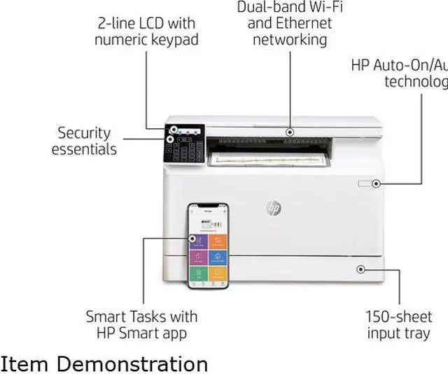 Alt view image 2 of 7 - HP LaserJet MFP M182nw Wireless Laser Printer