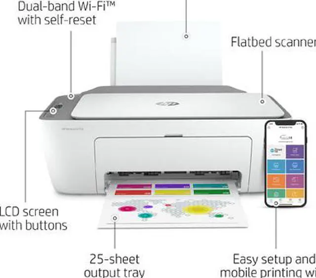 Alt view image 6 of 12 - HP DeskJet 2755 Wireless All-in-One Color Printer