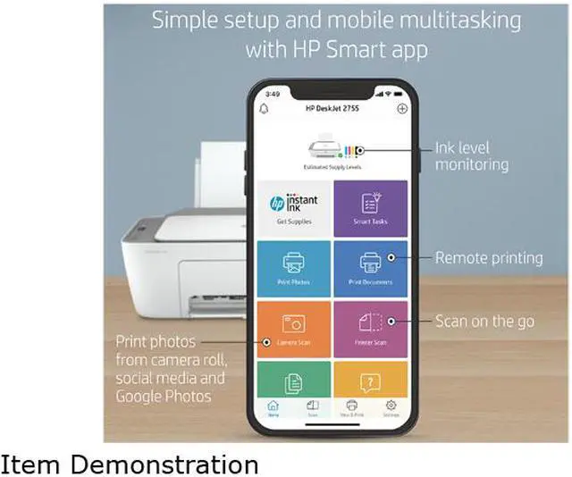 Alt view image 10 of 12 - HP DeskJet 2755 Wireless All-in-One Color Printer