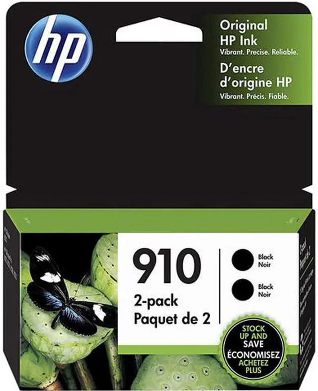 Main image of HP 910 3JB40AN#140 2-pack Original Ink Cartridges Black