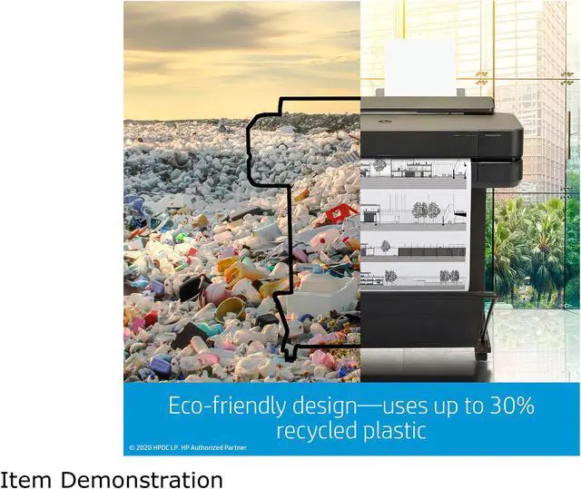 Alt view image 6 of 7 - HP DesignJet T650 Large Format Wireless Plotter Printer - 24", with Convenient 1-Click Printing (5HB08A)