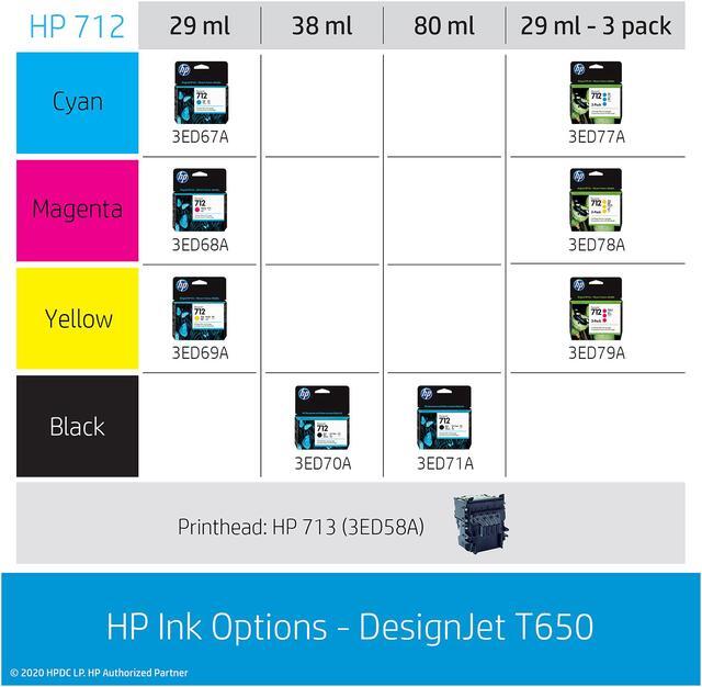 Alt view image 4 of 7 - HP DesignJet T650 Large Format Wireless Plotter Printer - 36", with Convenient 1-Click Printing (5HB10A)