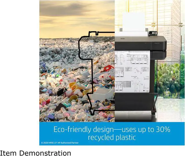 Alt view image 5 of 7 - HP DesignJet T630 Large Format Wireless Plotter Printer - 24", with Mobile Printing (5HB09A)