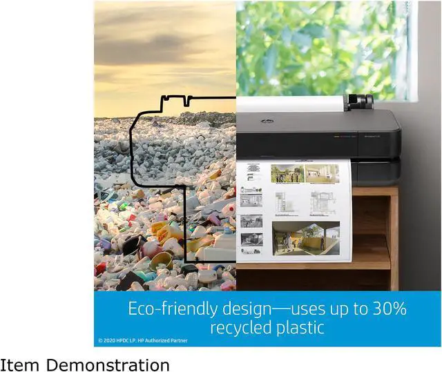 Alt view image 6 of 7 - HP DesignJet T230 Large Format Compact Wireless Plotter Printer - 24", with Mobile Printing (5HB07A)