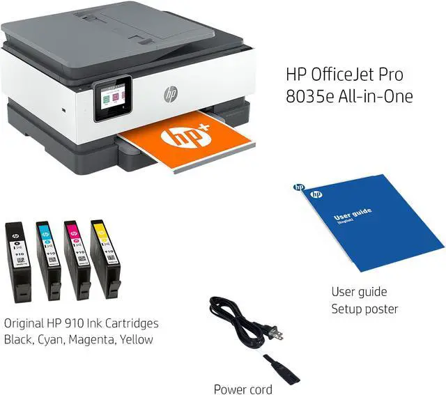 Alt view image 2 of 13 - HP OfficeJet Pro 8035e All-in-One Wireless Color Printer (Basalt), with bonus 12 months Instant Ink with HP+ (1L0H6A)