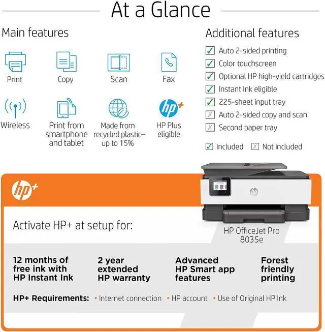 Alt view image 4 of 13 - HP OfficeJet Pro 8035e All-in-One Wireless Color Printer (Basalt), with bonus 12 months Instant Ink with HP+ (1L0H6A)