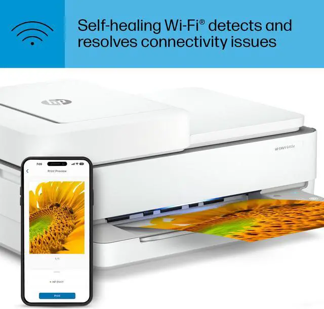 Alt view image 18 of 19 - HP ENVY 6455e All-in-One Wireless Color Printer, with Bonus 3 Months Free Instant Ink with HP+ (223R1A)