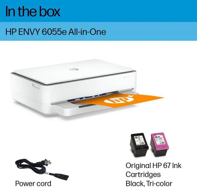 Alt view image 14 of 19 - HP ENVY 6055e All-in-One Printer w/ 3 Months Free Ink through HP Plus