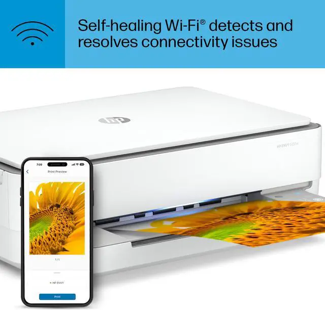 Alt view image 17 of 19 - HP ENVY 6055e All-in-One Printer w/ 3 Months Free Ink through HP Plus