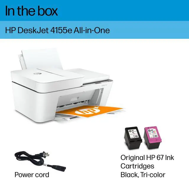 Alt view image 15 of 18 - HP DeskJet 4155e All-in-One Wireless Color Printer, with Bonus 3 Months Free Instant Ink with HP+ (26Q90A)