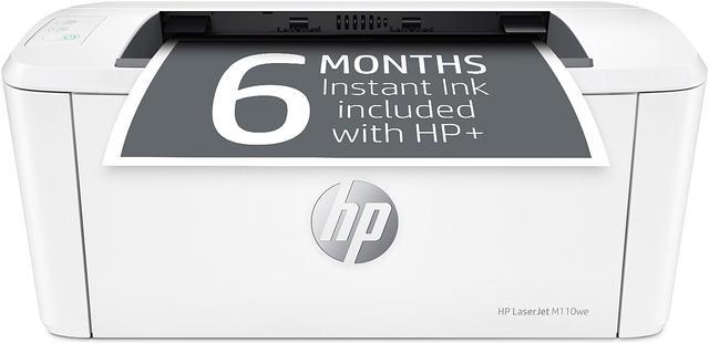 HP LaserJet M110we Wireless Black & White Printer with HP+ and Bonus 6 Free  Months of Instant Ink