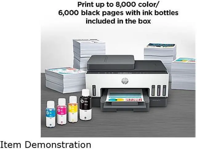 Alt view image 2 of 8 - HP Smart -Tank 7301 Wireless All-in-One Cartridge-free Ink Printer, up to 2 years of ink included, mobile print, scan, copy, automatic document feeder (28B70A)