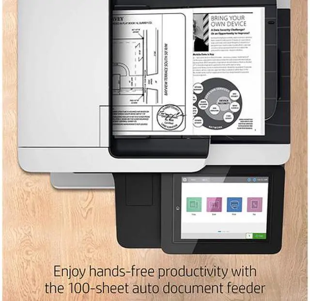 Alt view image 9 of 9 - HP LaserJet Enterprise MFP M528f MFP Normal: Up to 43 ppm (default); Up to 50 ppm (HP High Speed) Printer