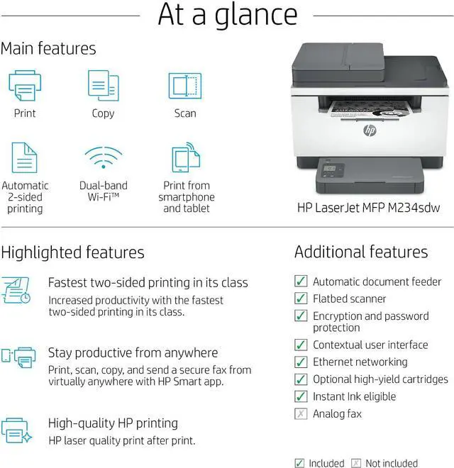 Alt view image 6 of 8 - HP LaserJet MFP M234sdw Printer
