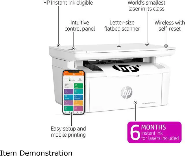Alt view image 7 of 11 - HP LaserJet MFP M140we Wireless Black & White Printer with HP+ and Bonus 6 Free Months of Instant Ink
