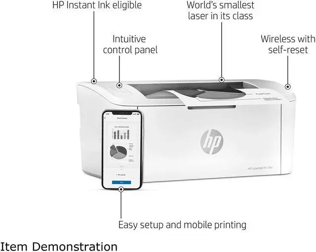 Alt view image 7 of 11 - HP LaserJet M110w Wireless Black & White Printer