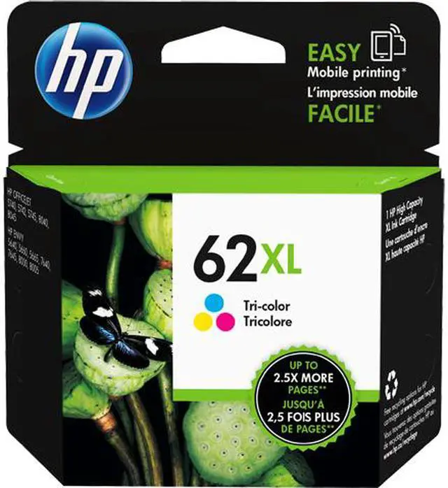 Main image of HP 62XL High Yield Ink Cartridge - Cyan/Magenta/Yellow