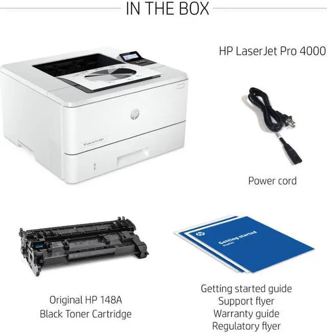 Alt view image 9 of 9 - HP LaserJet Pro 4001n Black-and-White Laser Printer with 3 months of Instant Ink included with HP+ - White