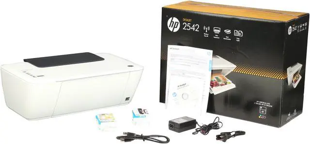 Alt view image 7 of 7 - HP Deskjet 2542 1200 x 1200 dpi Color Wireless All-in-One Inkjet Printer