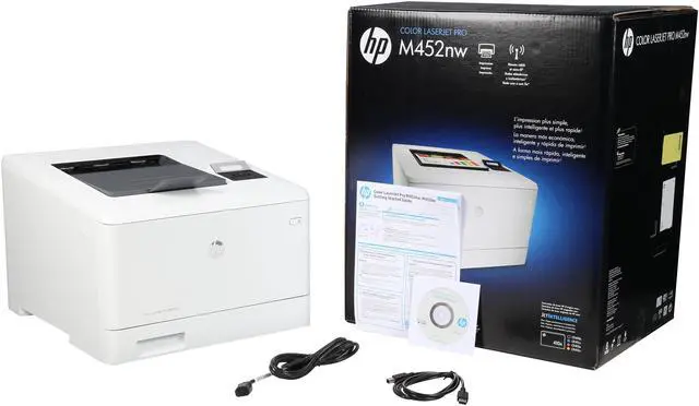 Alt view image 8 of 8 - HP LaserJet Pro M452nw (CF388A) 38,400 x 600 Enhanced DPI Wireless / USB / Ethernet Color Laser Printer