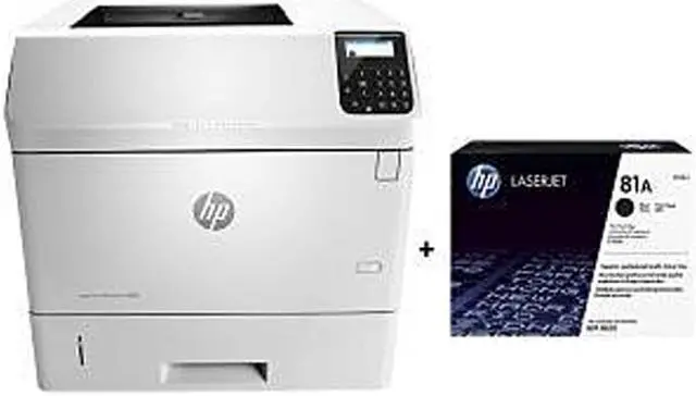 Main image of HP LaserJet Enterprise M605n (E6B69A-CF281A) 1200 x 1200 dpi USB Monochrome Laser Printer Bundle with HP 81A Black Toner Cartridge