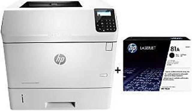 Main image of HP LaserJet Enterprise M605dn (E6B70A-CF281A) Duplex 1200 x 1200 dpi USB Monochrome Laser Printer Bundle with HP 81A Black Toner Cartridge
