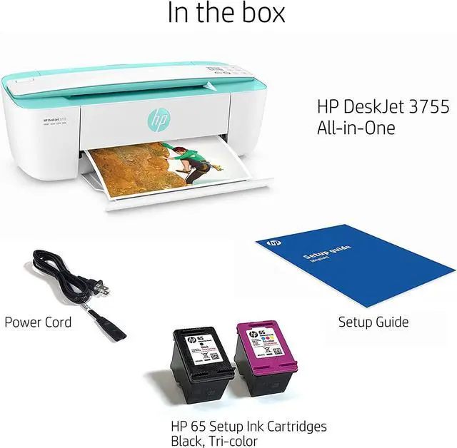 Alt view image 5 of 12 - HP - DeskJet 3755 Wireless All-in-One Instant Ink Ready Inkjet Printer - Seagrass