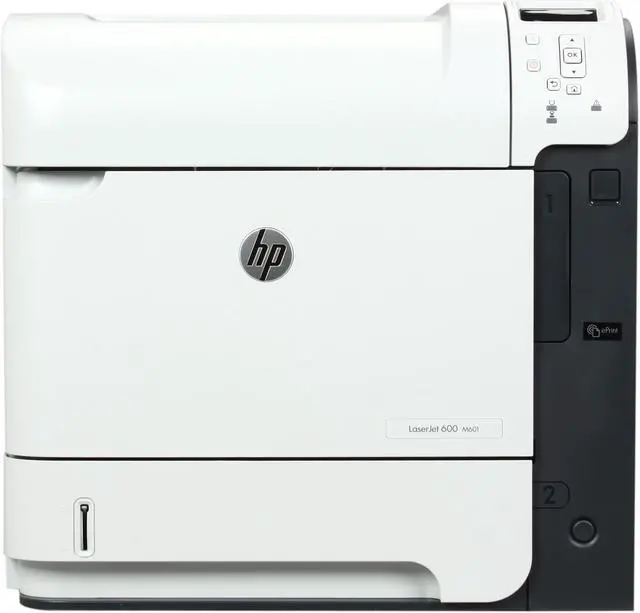 Alt view image 2 of 8 - HP LaserJet Enterprise 600 M601n Workgroup Up to 45 ppm Monochrome Ethernet (RJ-45) / USB Laser Printer