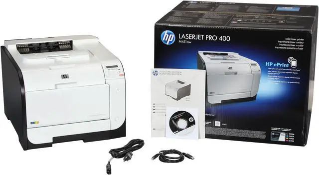 Alt view image 9 of 9 - HP LaserJet Pro 400 M451nw (CE956A) 600 dpi x 600 dpi USB/Ethernet/Wireless Workgroup Color Laser Printer