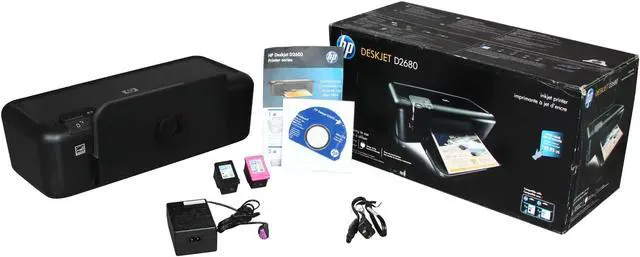 Alt view image 9 of 9 - HP Deskjet D2680 Up to 28 ppm Black Print Speed 4800 x 1200 dpi Color Print Quality USB Thermal Inkjet Personal Color Printer