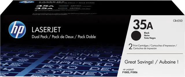 Main image of HP 35A LaserJet Toner Cartridge - Dual Pack - Black