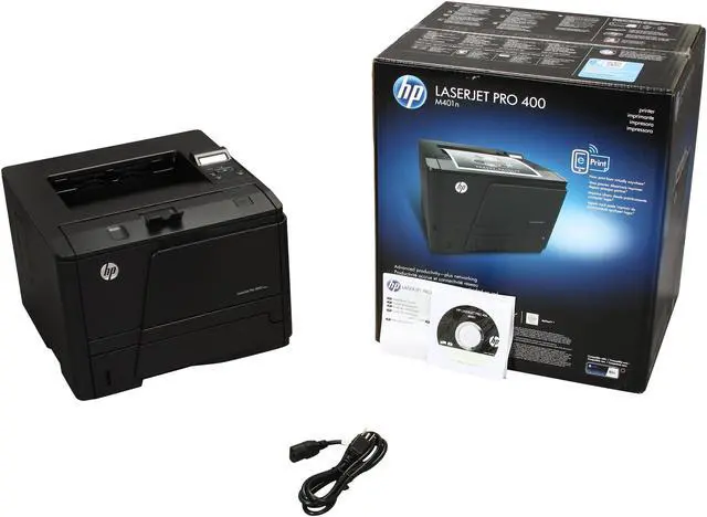 Alt view image 9 of 9 - HP LaserJet Pro 400 M401n (CZ195A) Up to 35 ppm 1200 x 1200 dpi Monochrome Laser Printer