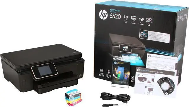 Alt view image 7 of 7 - HP Photosmart 6520 Up to 22 ppm Black Print Speed 4800 x 1200 dpi Color Print Quality USB / Wi-Fi InkJet MFC / All-In-One Color Printer