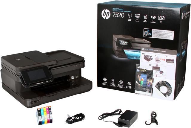 Alt view image 7 of 7 - HP Photosmart 7520 Up to 34 ppm Black Print Speed 9600 x 2400 dpi Color Print Quality USB / Wi-Fi InkJet MFC / All-In-One Color Printer