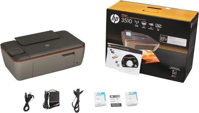 Alt view image 7 of 7 - HP Deskjet 3510 Up to 20 ppm Black Print Speed 4800 x 1200 dpi Color Print Quality USB / Wi-Fi Thermal Inkjet MFC / All-In-One Color Printer