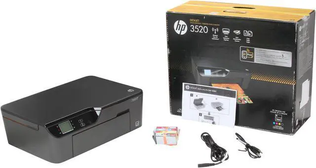 Alt view image 7 of 7 - HP Deskjet 3520 Up to 23 ppm Black Print Speed 4800 x 1200 dpi Color Print Quality USB / Wi-Fi Thermal Inkjet MFC / All-In-One Color Printer