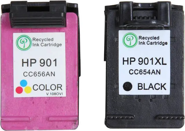 Alt view image 3 of 6 - Green Project Inc. Compatible Black/Color High Yield Ink Cartridge (Alternative for HP 901XL/901/CC654AN/CC656AN)